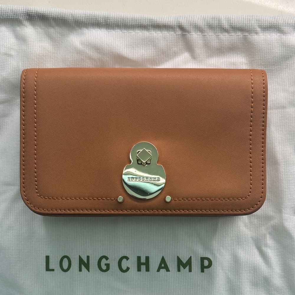 Longchamp Brown Leather Wallet/Clutch NWT